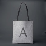 Luxus Silver Sparkle Elegante Monogram Book Bag Tasche<br><div class="desc">Luxuriöse Silber Imitate Sparkle und Glitzer Elegant Monogram Book Bag. Dieses Buchtasche kann so angepasst werden,  dass sie Ihren Vor- und Erstnamen enthält.</div>