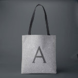 Luxus Silver Sparkle Elegante Monogram Book Bag Tasche<br><div class="desc">Luxuriöse Silber Imitate Sparkle und Glitzer Elegant Monogram Book Bag. Dieses Buchtasche kann so angepasst werden,  dass sie Ihren Vor- und Erstnamen enthält.</div>