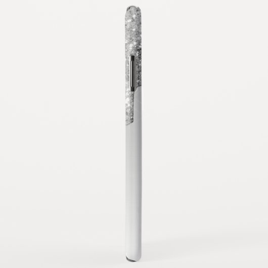 Luxus Silver Sparkle Glitzer Monogram Case-Mate iPhone Hülle (Hinten/Rechts)