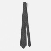 Luxus Silver und Black Art Deco Neck Tie Krawatte (Vorderseite)