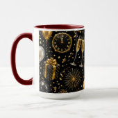 Luxus-Silvester-Feier-Muster Tasse (Links)
