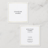 Luxus Sleek Elite Design Trendy Gold Schlicht Mode Quadratische Visitenkarte (Vorne/Hinten)