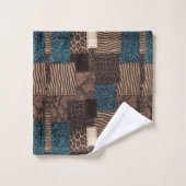 Luxus-Smaragdglitter-Afrika-Tierdruck-Handtuch-Set Badhandtuch Set (Waschlappen)
