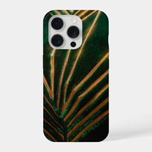 Luxus Smaragdgrün Gold Messing Art Deco Vintage iPhone 15 Pro Hülle