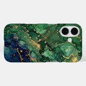 Luxus-Smaragdgrüner-Gold-Marmor-Handyhülle Case-Mate iPhone Hülle (Rückseite (Horizontal))