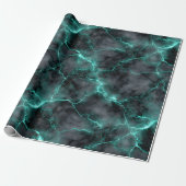 Luxus Smaragdgrüner Marmor Glanz Abstractes Muster Geschenkpapier (Ungerollt)