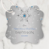 Luxus Snowflakes Kristallkugeln Silberperlen Hochz Geschenkanhänger (Vorderseite)