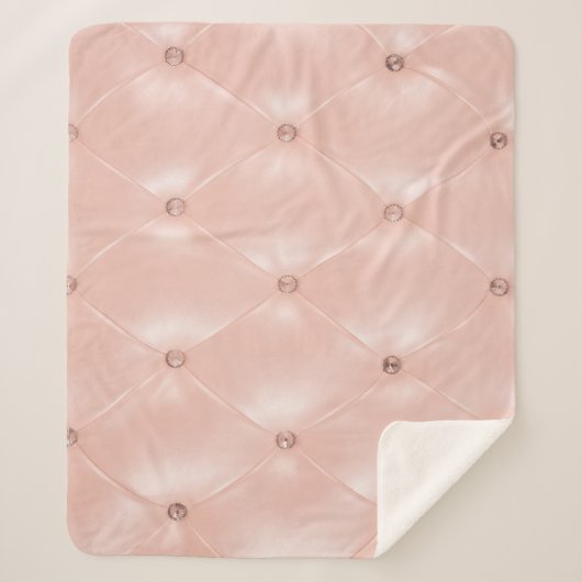 Luxus-Sofa: Alte Rose Textur Sherpadecke (Vorderseite)