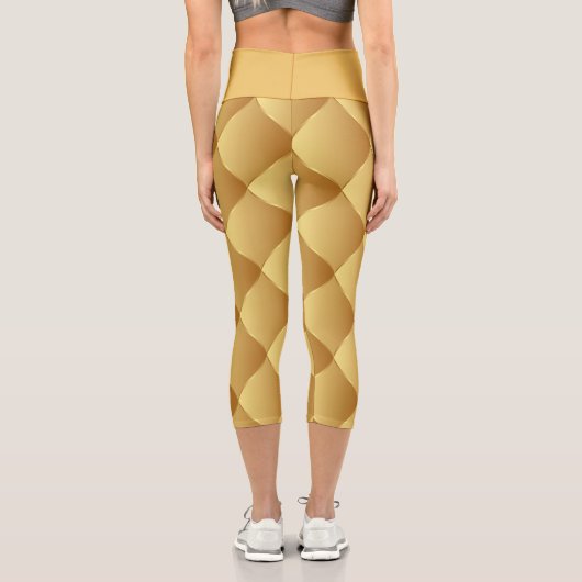 Luxus Soft Gold Capri Leggings (Rückseite)