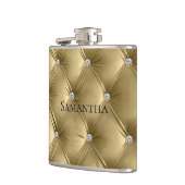 Luxus Soft Gold Imitats Velvet Bridesmaid Flachmann (Links)