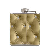 Luxus Soft Gold Imitats Velvet Bridesmaid Flachmann (Rückseite)