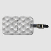 Luxus Soft Grau Imitate Velvet Gepäckanhänger (Vorderseite (Horizontal))