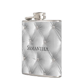 Luxus Soft Gray Imitats Velvet Bridesmaid Flachmann (Links)