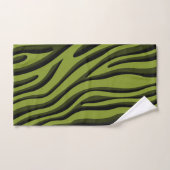 Luxus Soft Green 3D Zebra Wave Badhandtuch Set (Handtuch)