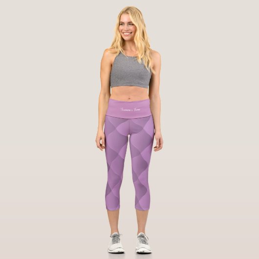 Luxus Soft Lila Capri Leggings (Vorderseite)