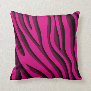 Luxus Soft Pink 3D Zebra Wave Kissen