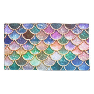 Luxus sommerlich vielfarbiger Glitzer Mermaid Scal Kissenbezug