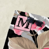 Luxus Sommerzeit Mit Monogramm Tiger Rose Strandtuch (Beispiel)