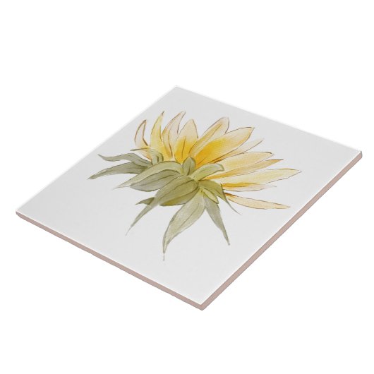 Luxus Sonnenblumenhochzeit Grosses Weiß Fliese (Seite)