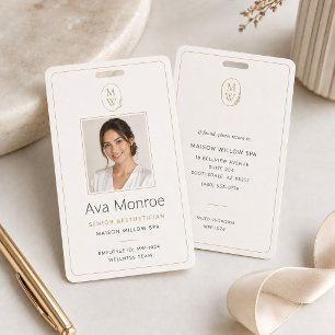Luxus-Spa-Salon-Mitarbeiter-Foto-ID-Ausweis Ausweis