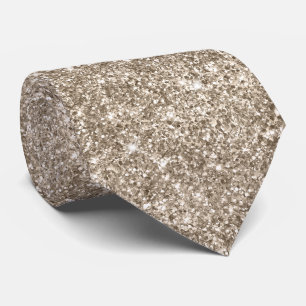 Luxus-Spark-Beige-Glitter Krawatte