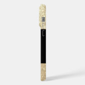 Luxus Sparkle Gold Glitzer Name iPhone Hülle (Linke Seite)