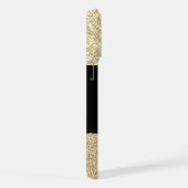 Luxus Sparkle Gold Glitzer Name iPhone Hülle (Rechte Seite)
