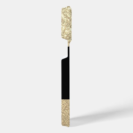 Luxus Sparkle Gold Glitzer Name iPhone Hülle (Rechte Seite)