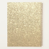 Luxus Sparkle Gold Glitzer Name Planer (Rückseite)