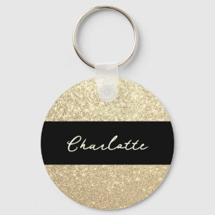 Luxus Sparkle Name Gold Glitzer Schlüsselanhänger