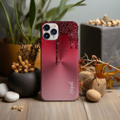 Luxus Sparkle Red Dripping Glitzer Personalisiert, Case-Mate iPhone Hülle