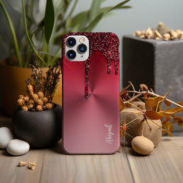 Luxus Sparkle Red Dripping Glitzer Personalisiert, Case-Mate iPhone Hülle