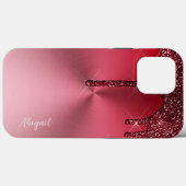 Luxus Sparkle Red Dripping Glitzer Personalisiert, Case-Mate iPhone Hülle (Rückseite (Horizontal))