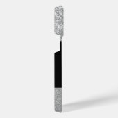 Luxus Sparkle Silver Glitzer Name iPhone Hülle (Rechte Seite)