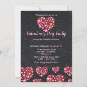 Luxus Sparkling Gemstone Herzenslust Valentinstag Einladung (Vorderseite)