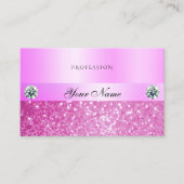 Luxus Sparkling Girly Pink Glitzer mit Diamonds Visitenkarte (Vorderseite)