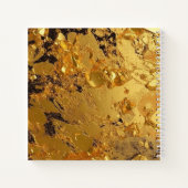 Luxus Sparkling Gold Monogram Square Notizblock (Rückseite)