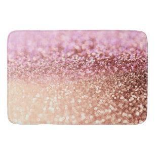 Luxus Sparkling Pink Ombre Glitzer Gradient Badematte