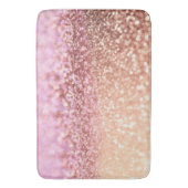 Luxus Sparkling Pink Ombre Glitzer Gradient Badematte (Vorderseite Vertikal)