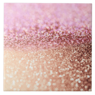 Luxus Sparkling Pink Ombre Glitzer Gradient Fliese