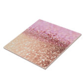 Luxus Sparkling Pink Ombre Glitzer Gradient Fliese (Seite)