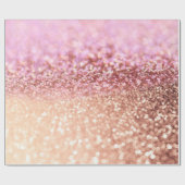 Luxus Sparkling Pink Ombre Glitzer Gradient Geschenkpapier (Flach)