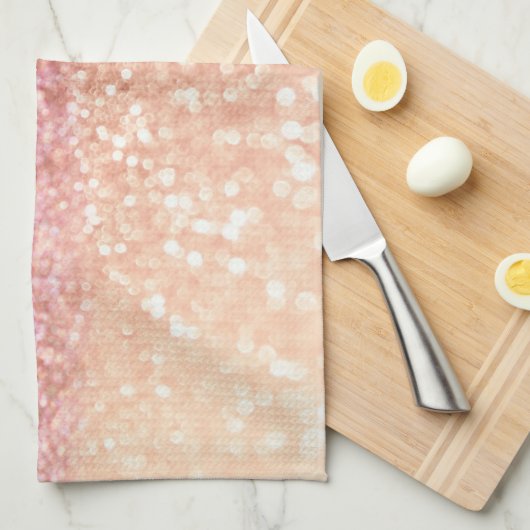 Luxus Sparkling Pink Ombre Glitzer Gradient Handtuch (Viertel Falte)