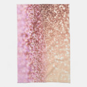 Luxus Sparkling Pink Ombre Glitzer Gradient Handtuch (Vertikal)