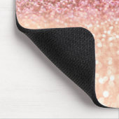 Luxus Sparkling Pink Ombre Glitzer Gradient Mousepad (Ecke)