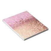 Luxus Sparkling Pink Ombre Glitzer Gradient Notizblock (angewinkelt)