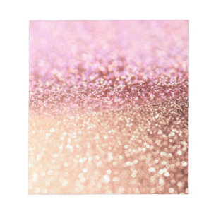 Luxus Sparkling Pink Ombre Glitzer Gradient Notizblock