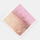 Luxus Sparkling Pink Ombre Glitzer Gradient Serviette (Ecke)