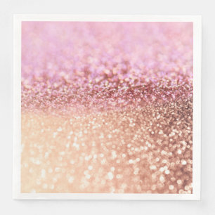 Luxus Sparkling Pink Ombre Glitzer Gradient Serviette