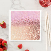Luxus Sparkling Pink Ombre Glitzer Gradient Serviette (Beispiel)